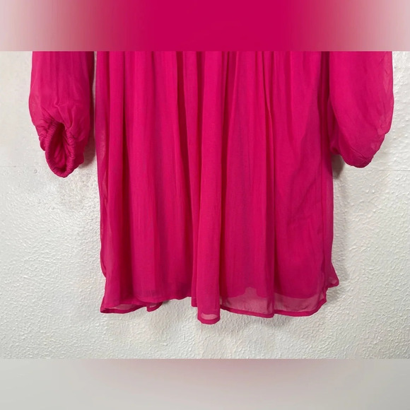 Anthropologie Let Me Be Forever That Girl Sheer Flowy Mini Pink Dress Women’s XS - Picture 11 of 16